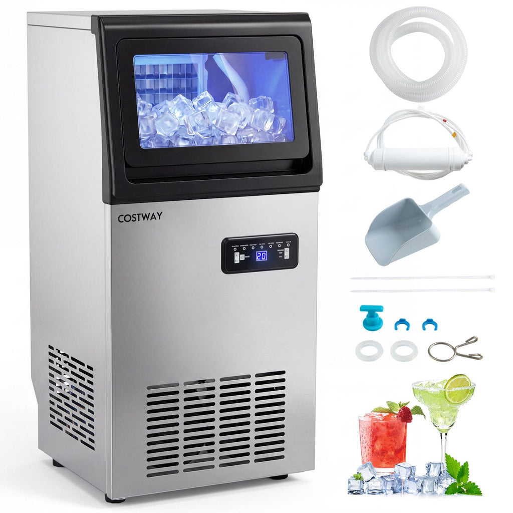 Stainless Steel Commercial Ice Maker 110 lbs/24H
