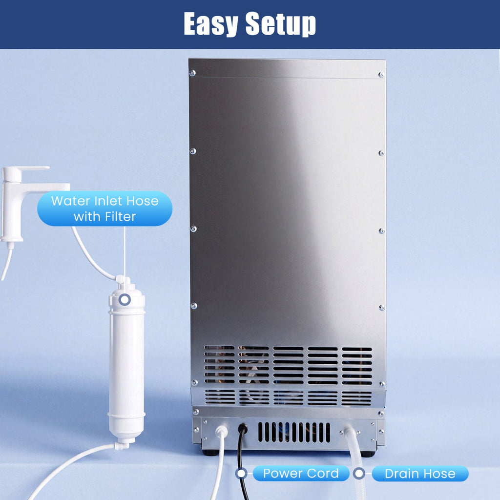 Stainless Steel Commercial Ice Maker 110 lbs/24H