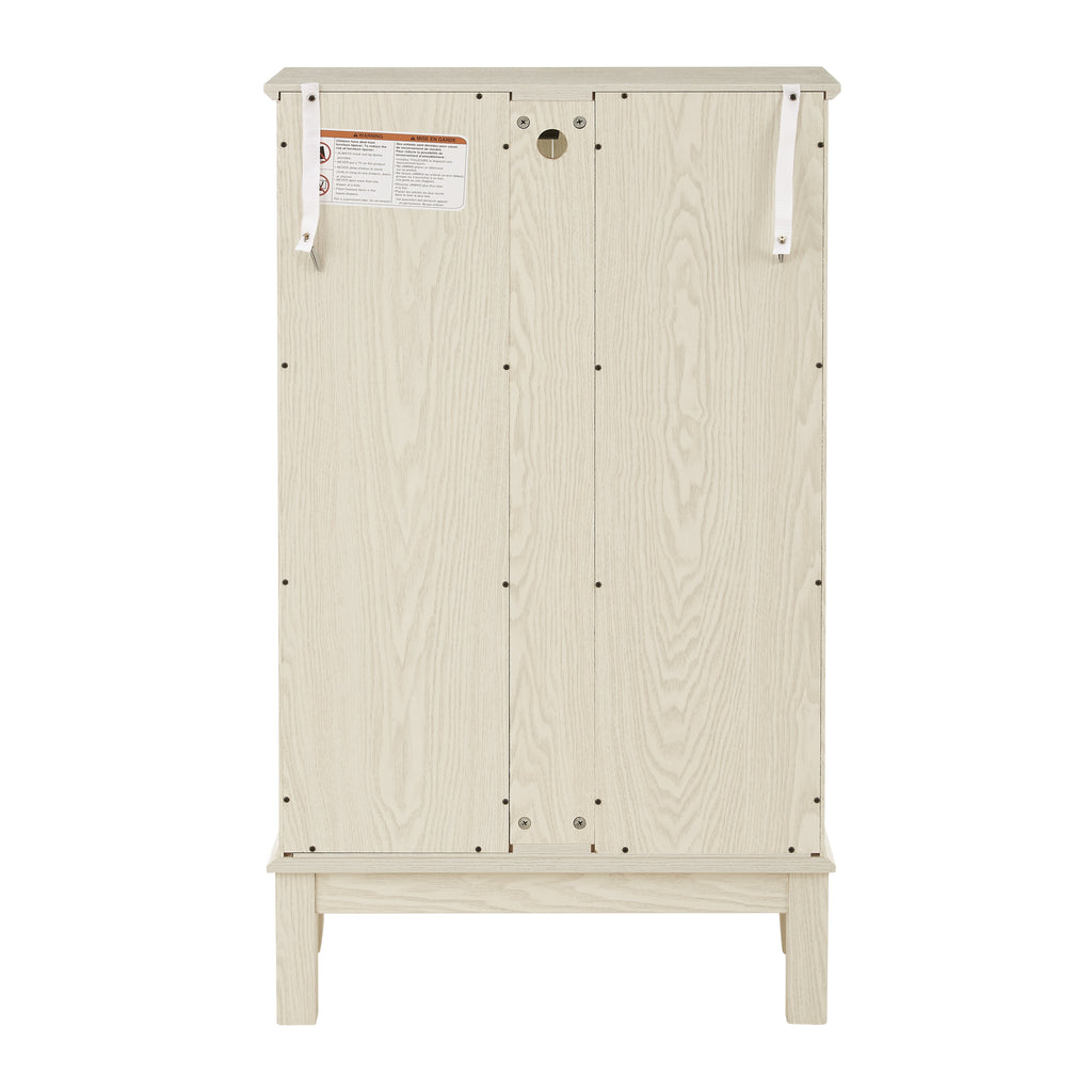 Dual door Curio cabinet with tempered glass door mirror back panel and adjustable shelf display cabinet with light bulbs, white