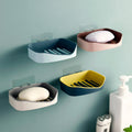 Contrast Color Drain Soap Box Double-Layer Storage Soap Box Bathroom Rack Strong Non-Marking Paste Soap Box