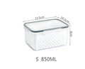 Kitchen food sealed preservation box fruit and vegetable drainage plastic storage box with lid