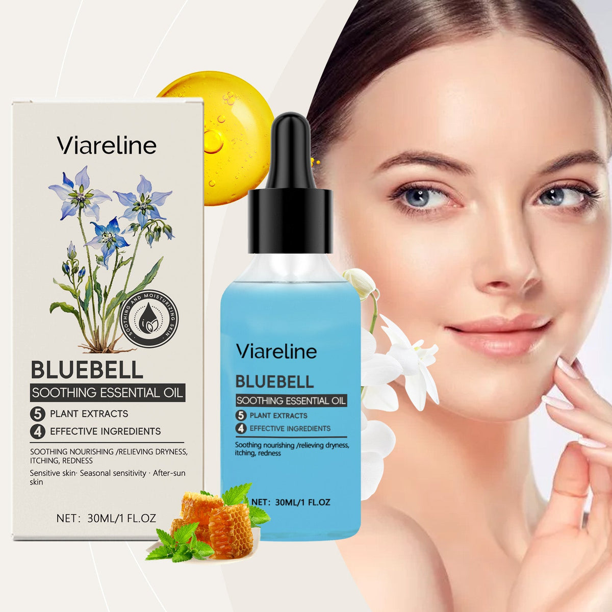 Blue Bell Soothing Essence Oil Soothing Hydrating Skin Care Nourishing Face Oil