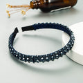 Hair Hoop Hand-woven Beaded Headband Female Baroque Sponge Hair Bundle Korean Face Wash Hair Accessories