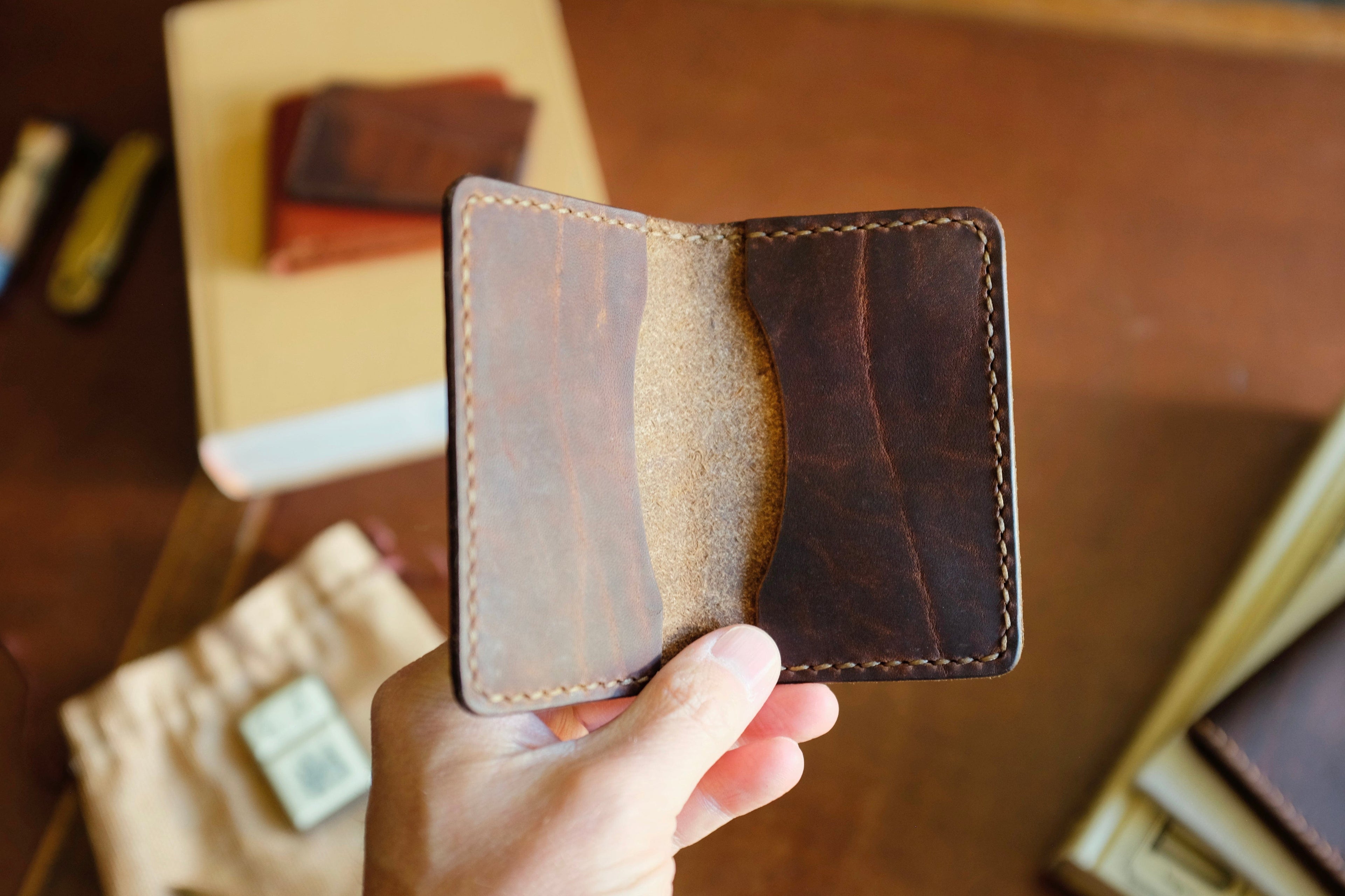 Deckhand V2 Wallet - Handmade Full-Grain Leather Minimalist Wallet | Yarets Leather