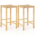 26 Inch Dining Bar Stool Set of 2-Natural