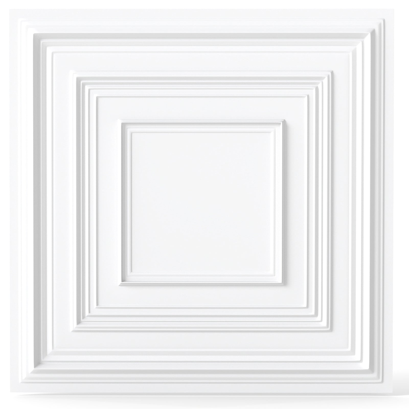 Drop Ceiling Tiles 24" x 24" PVC Ceiling Panels with 3D Decorative Patterns 12-Pack-White