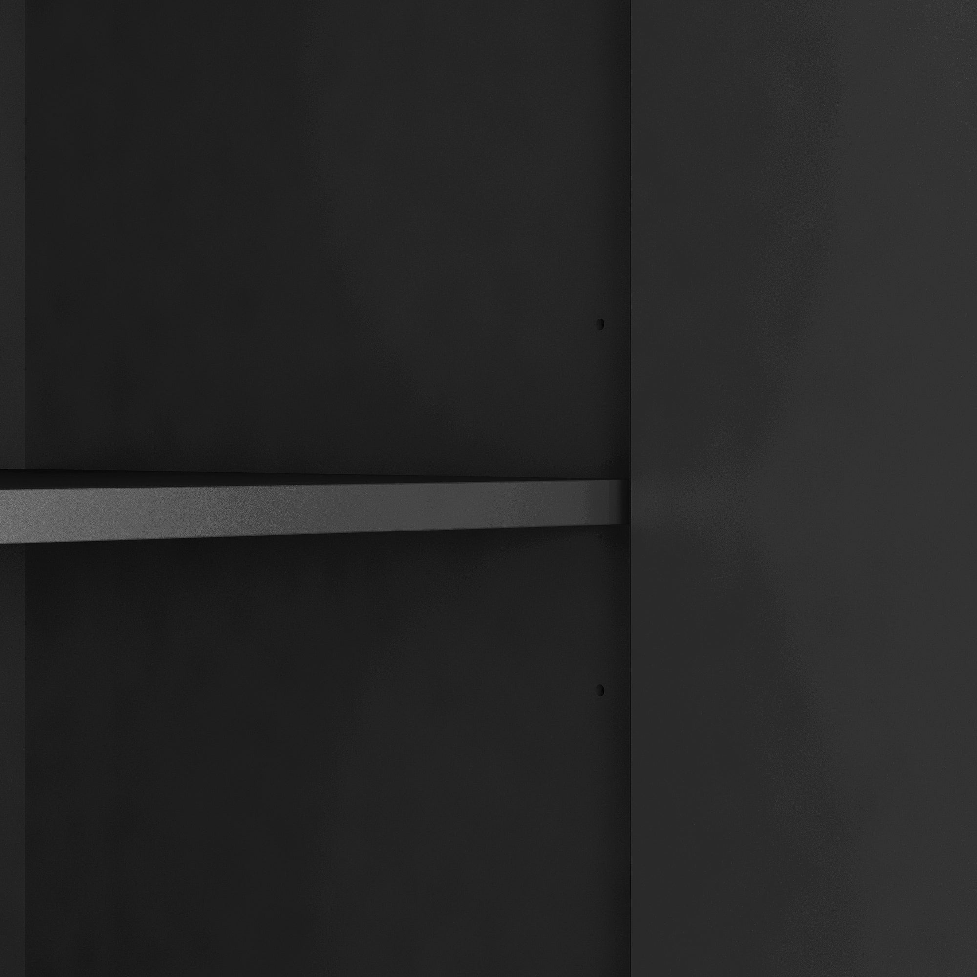Modern kitchen buffet lockers with storage space, drawers and doors, and a large coffee bar with adjustable kitchen shelves