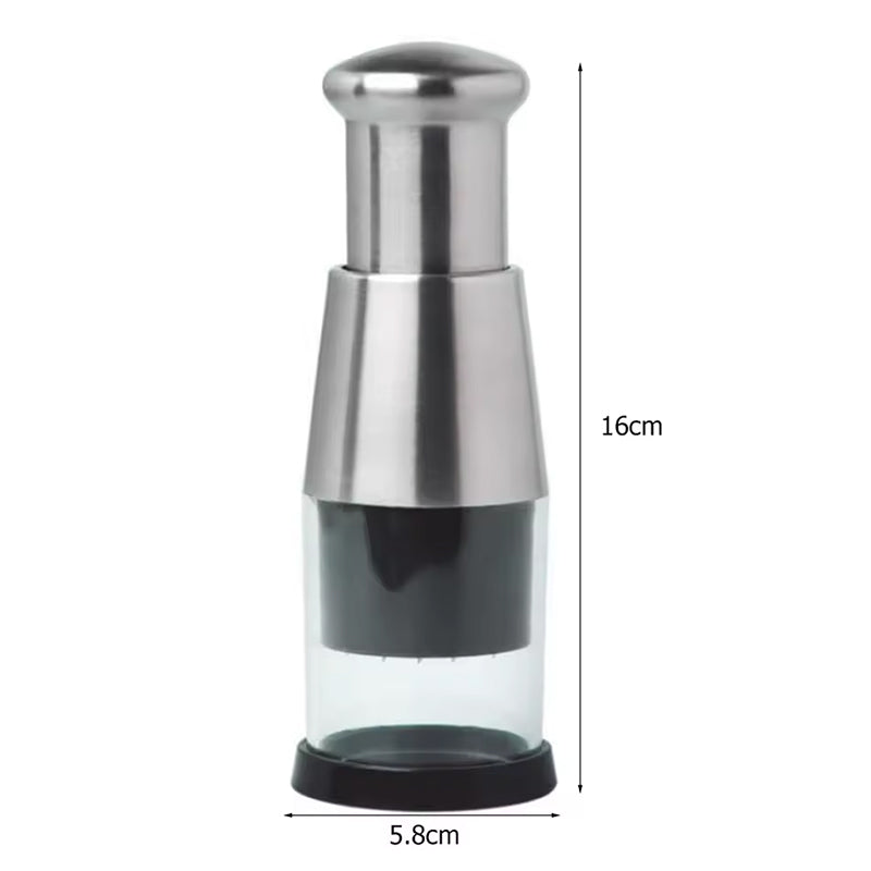 Stainless Steel Manual Kitchen Chopper (for garlic, ginger, herbs, nuts)