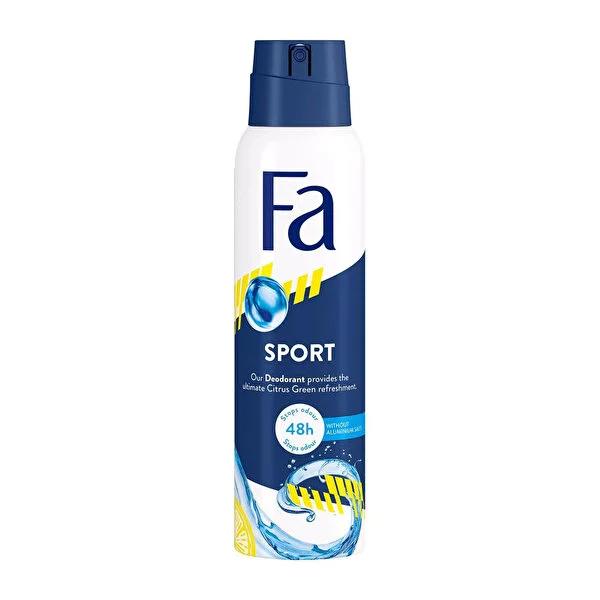 FA Sport Deodorant 150ml - Natural Fragrance, Anti-White Stain, Long-Lasting Freshness