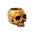 Small Golden Skull Decoration Desktop Small Storage succulent basin tabletop candle holder