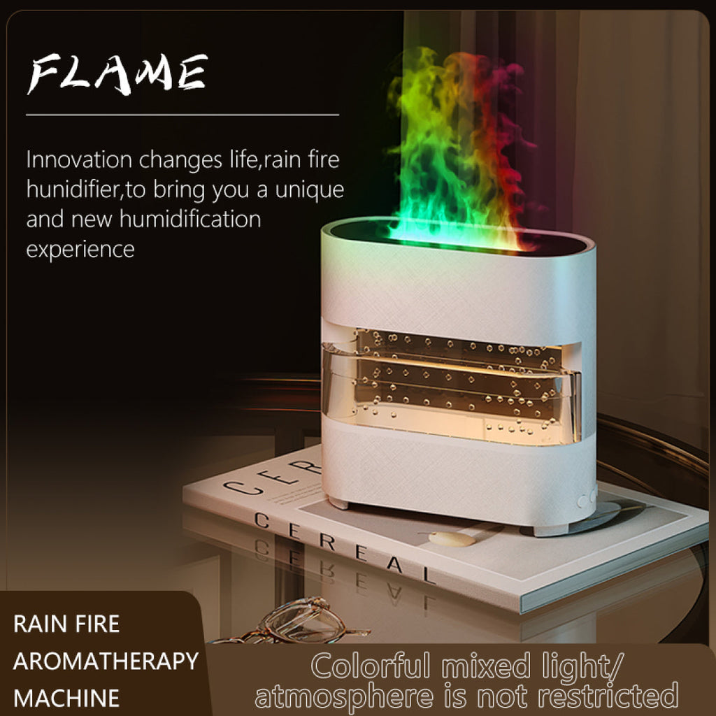 New Products Rain Cloud Fire Humidifier Water Drip Novedades  Rain Water Diffuser Fire Flame Humidifier Aroma Diffuser