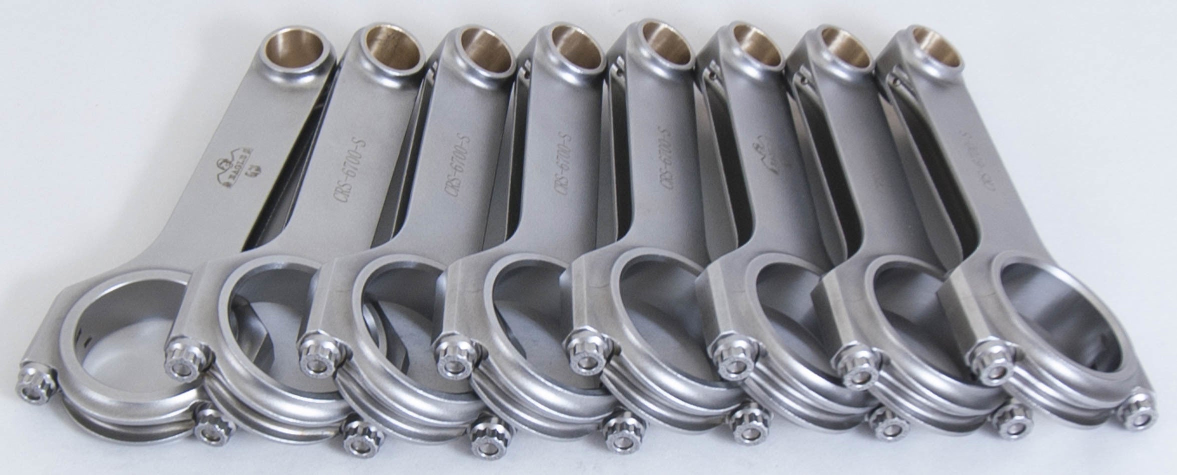 BBC 4340 Forged H-Beam Rods 6.700in w/L19 Bolts - CRS67003DL19