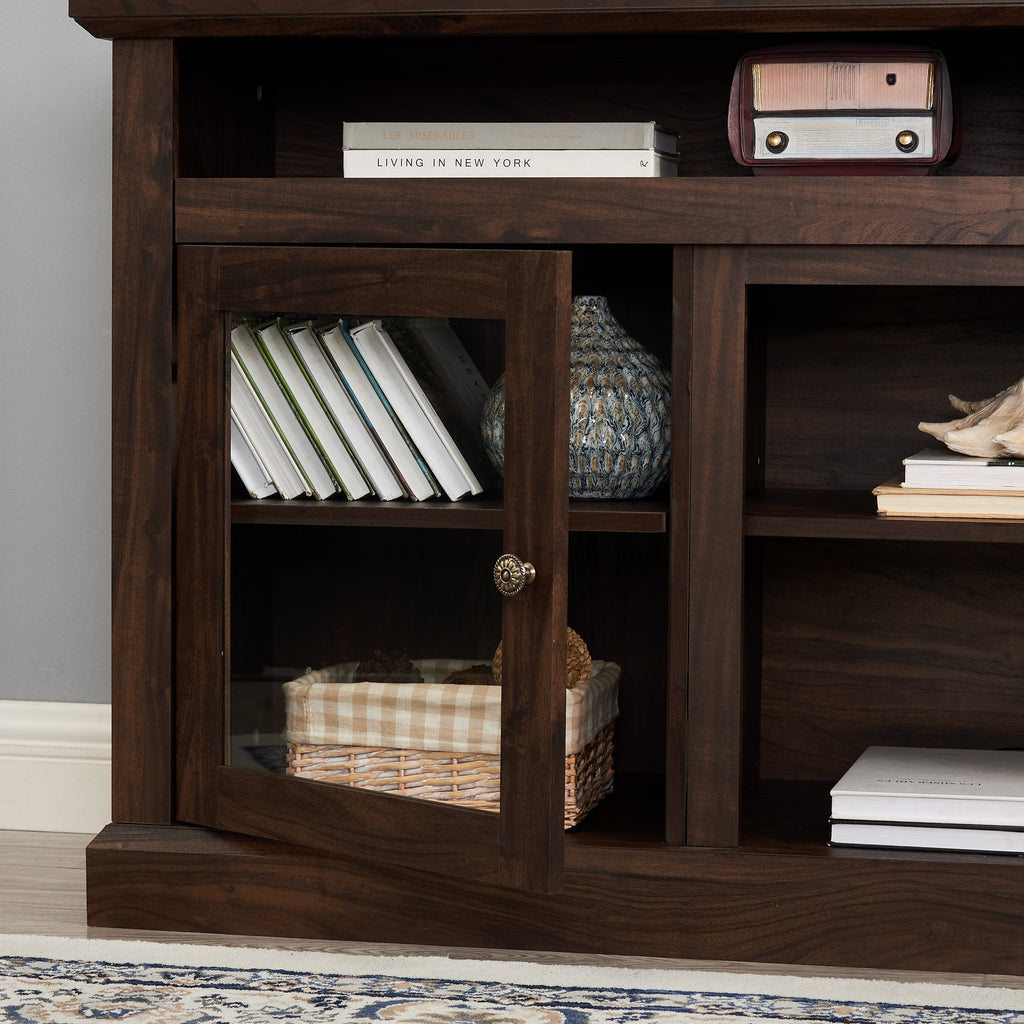 Contemporary TV Media Stand Modern Entertainment Console Brown
