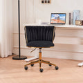 Office desks and chairs, with adjustable wheels and cushioned office desks and chairs that conform to ergonomics (black)