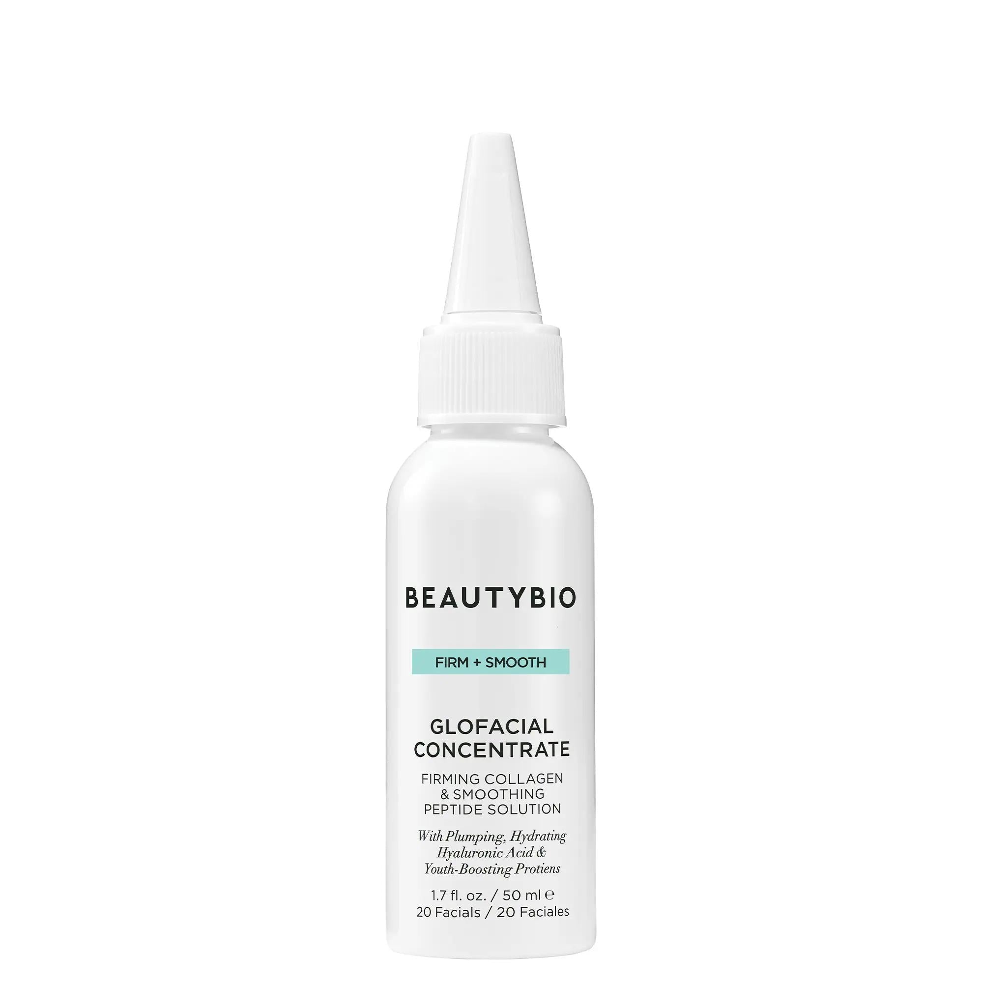 GLOfacial Firming Collagen Concentrate & Smoothing Peptide Solution - Anti-Aging Serum with Hyaluronic Acid