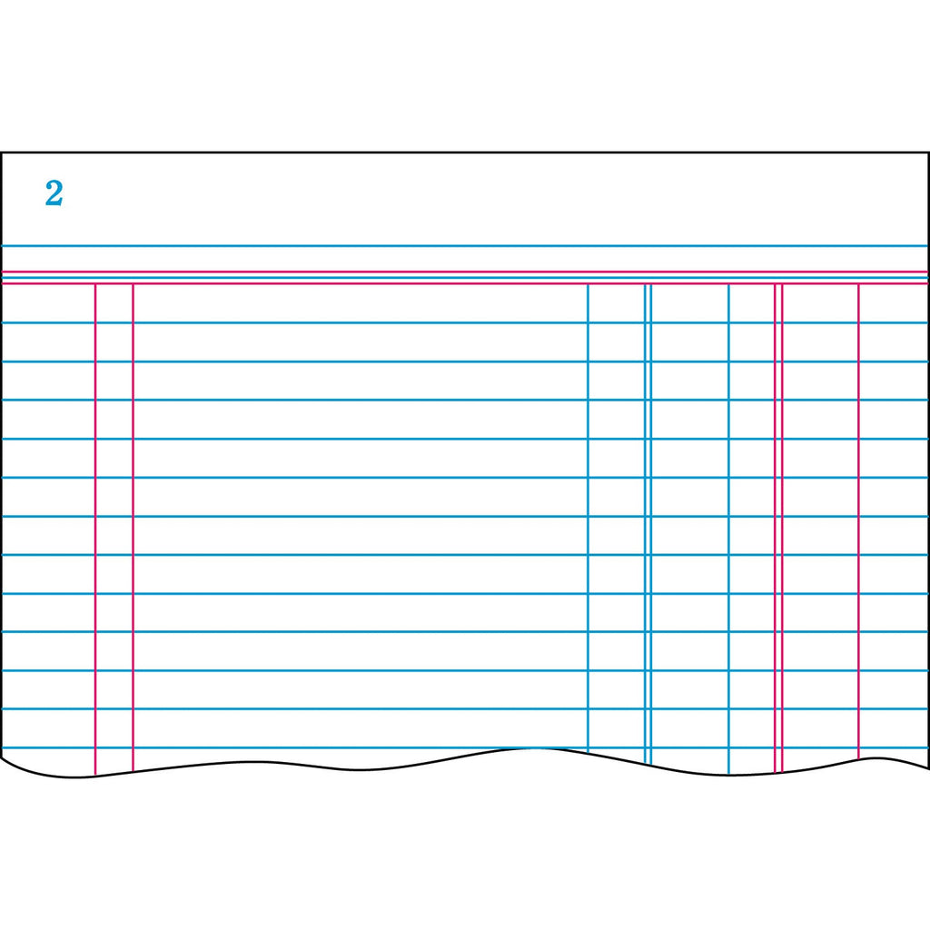 Boorum & Pease Account Journal, Journal-Style Rule, Blue Cover, 11.75 x 7.25 Sheets, 150 Sheets/Book
