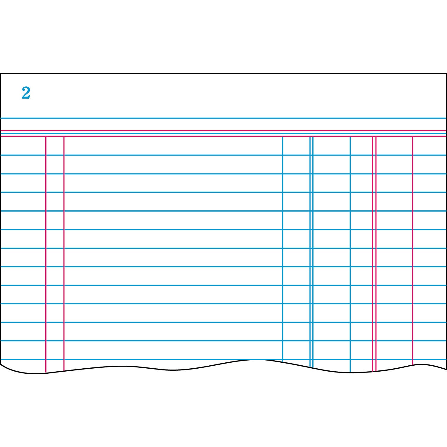 Boorum & Pease Account Journal, Journal-Style Rule, Blue Cover, 11.75 x 7.25 Sheets, 150 Sheets/Book