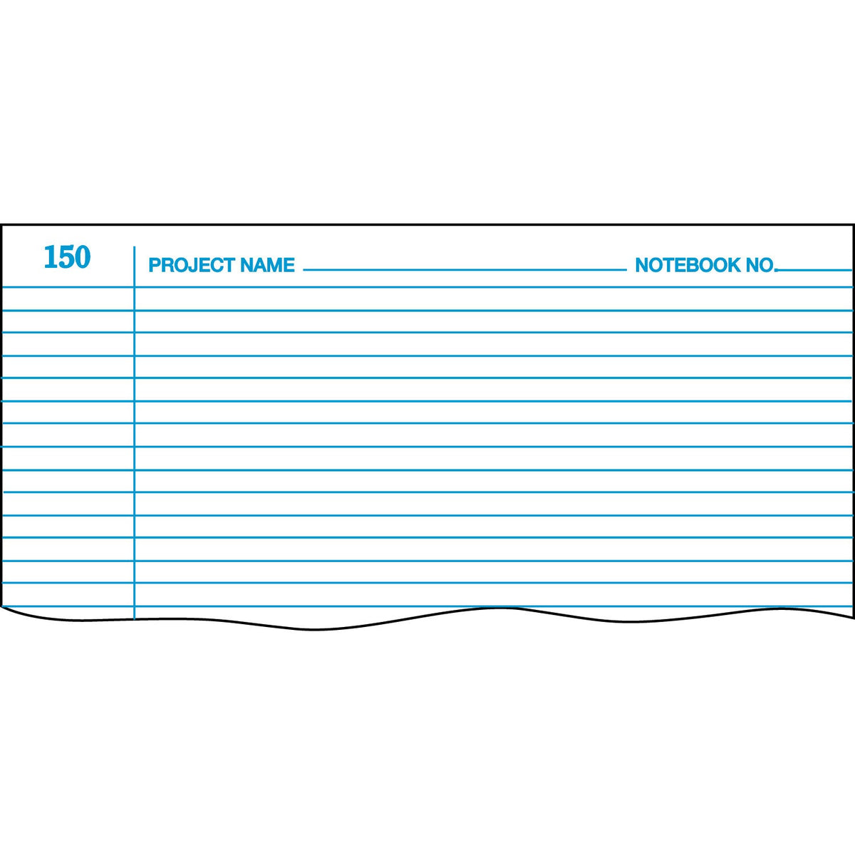 Boorum & Pease Laboratory Notebook, Data/Lab-Record Format, Black/Red Cover, 10.38 x 8.13, 300 Sheets