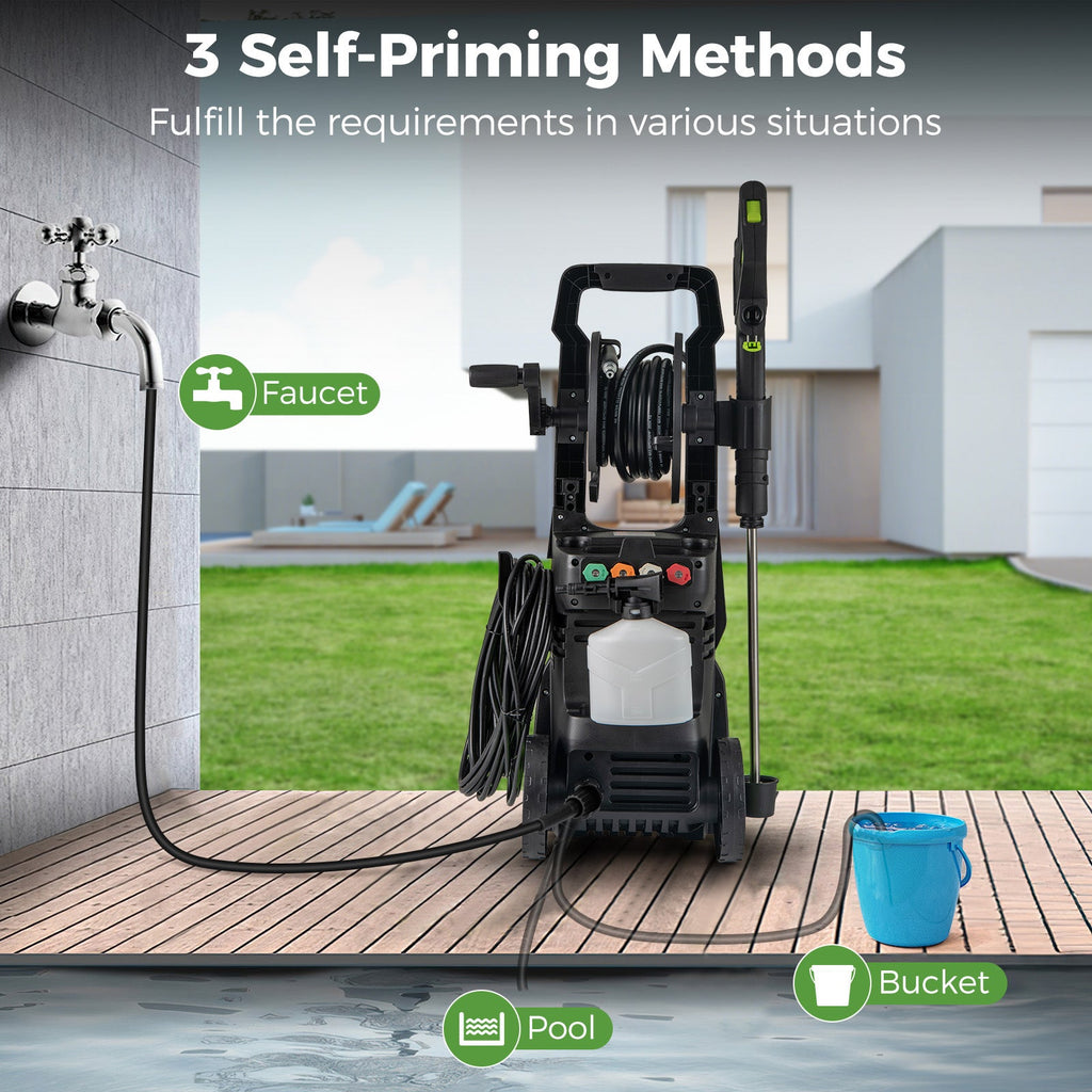 2150PSI Electric Pressure Washer 1.2GPM with 4 Quick Connect Nozzles and Foam Cannon