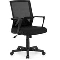 Ergonomic Desk Chair with Lumbar Support and Rocking Function-Black