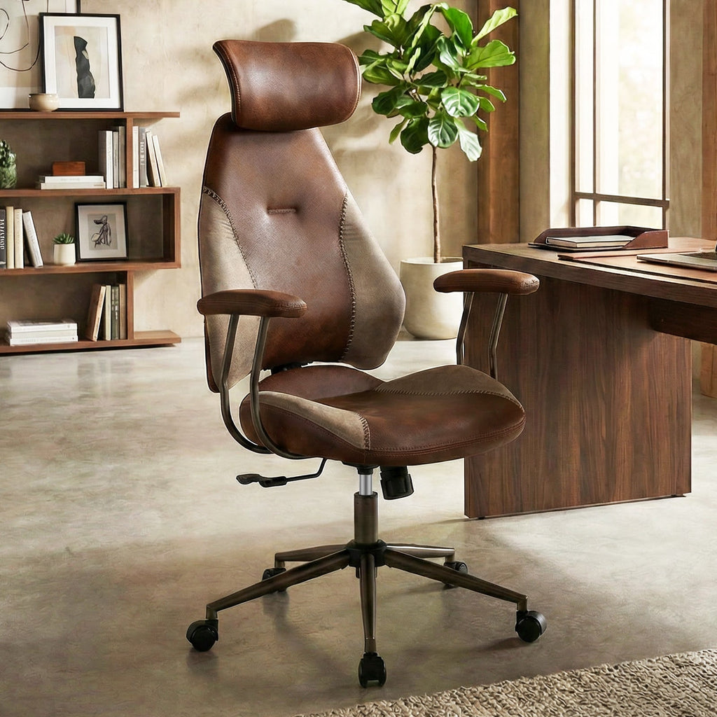 Ergonomic Office Chair Computer Desk Chair with 2D Headrest and Rocking Backrest