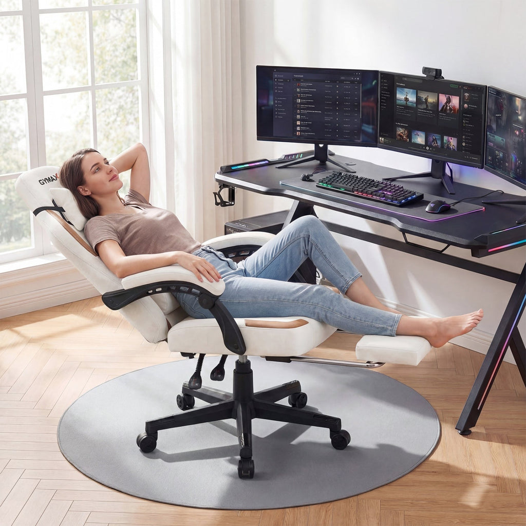 Ergonomic Video Game Chair with Headrest for Home Office