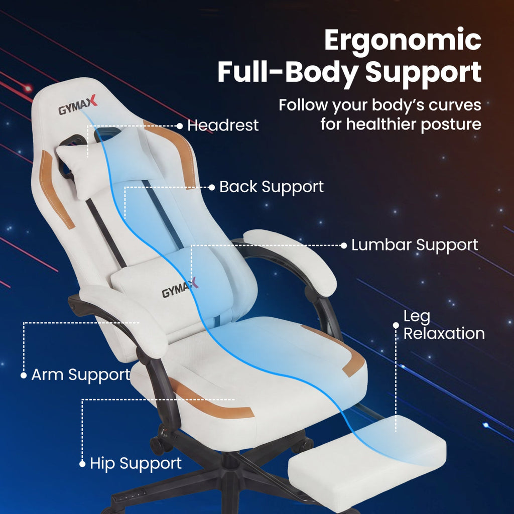 Ergonomic Video Game Chair with Headrest for Home Office