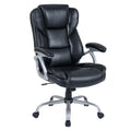 Executive Office Chair Leather Ergonomic Computer Desk Chair with Padded Seat and Armrests