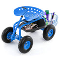 Extendable Handle Garden Cart Rolling Wagon Scooter