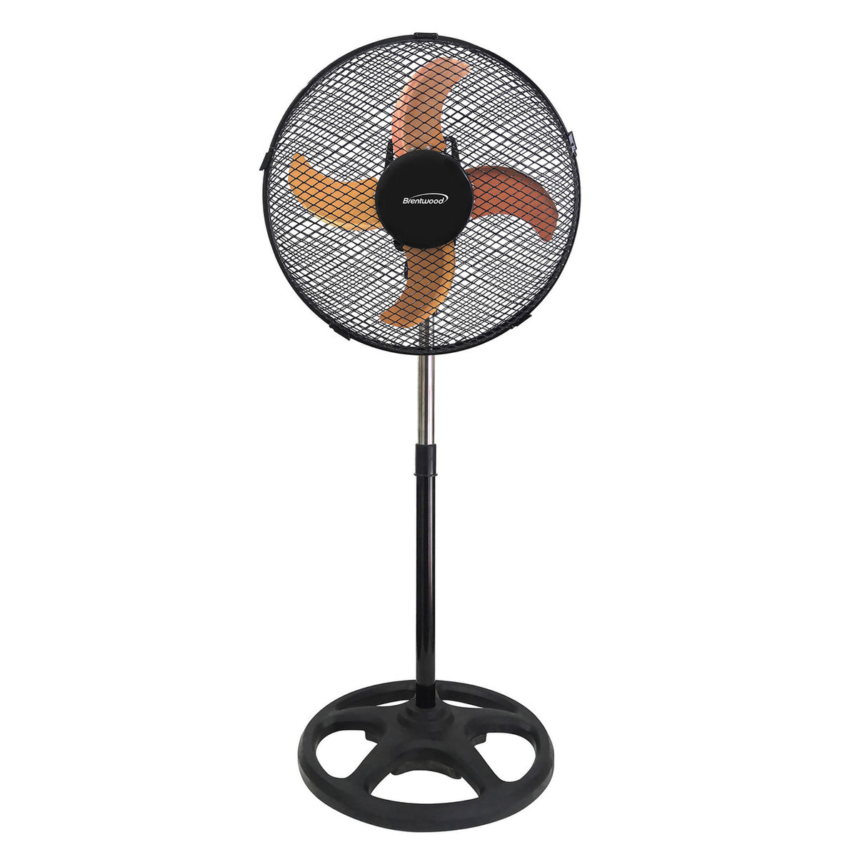 Brentwood 3 Speed 12in Oscillating Stand Fan in Black