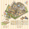Landscape stickers large 3D stereoscopic scene collage miniature scene ledger stickers DIY stickers