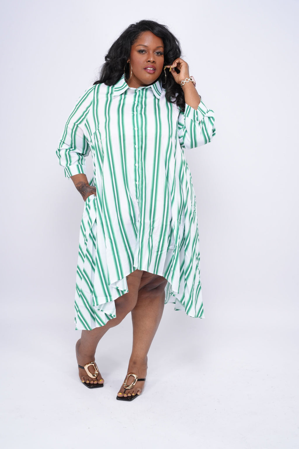 Stripe Shirt Dress