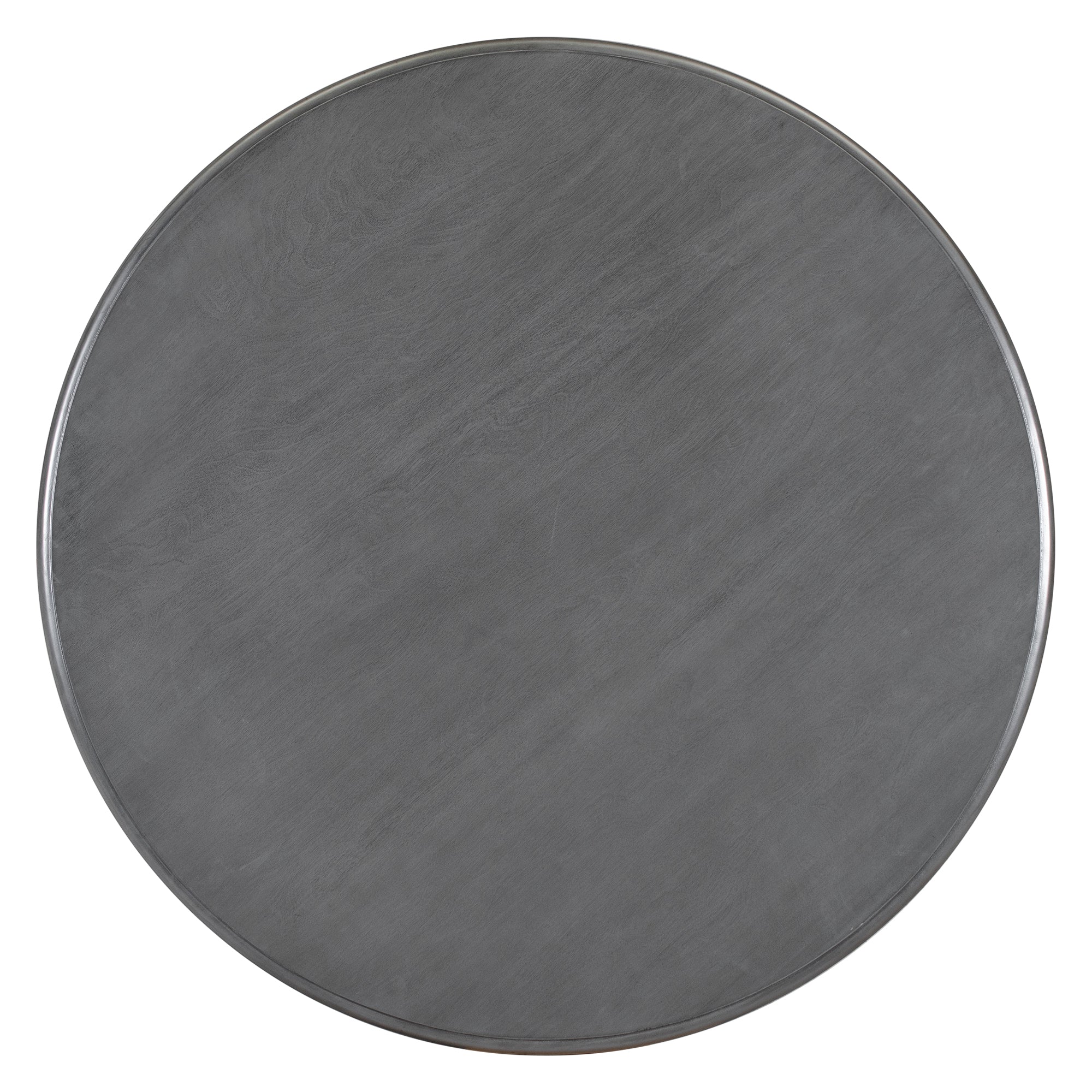 TREXM Five Piece Retro Round Dining Table Set with Curved Brackets and 4 Restaurant Cushioned Chairs (Dark Gray)