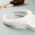 New Baroque Headband Feminine Color Hand-Stitched Glass Bead Headband Thin Sponge Headband