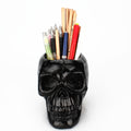 Black Skull Storage Pen Holder for Human Skull Makeup Pen
