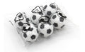 6 Pcs Table Football Plastic Soccer Ball Indoor Games 32mm