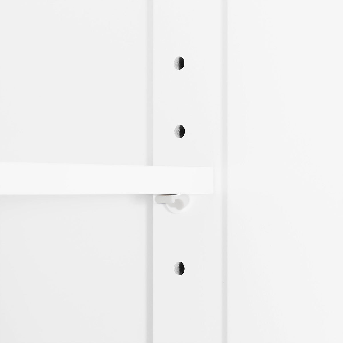 Tall Bathroom Cabinet with Four Doors, Large Storage Space Open Shelve, Upper Storage Cabinet, Whit