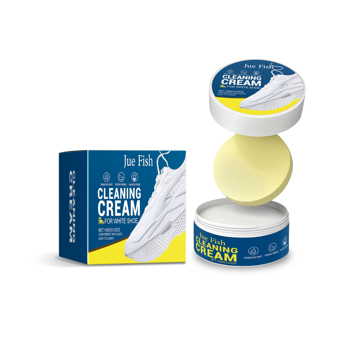 White Shoes Cleaning Cream, Sports Shoes And Canvas Shoes Without Washing Surface Stains Multi-Functional Cleaning Cream