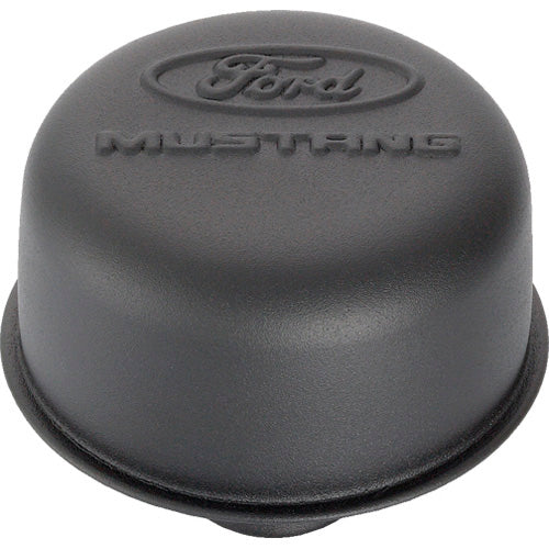 Black Steel Breather W/Ford Mustang Logo - 302221