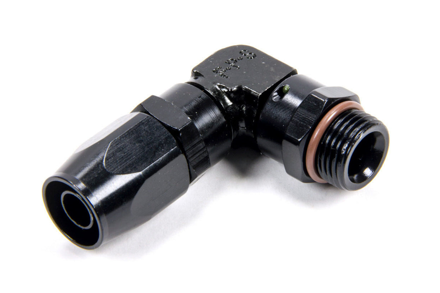 10an ORB Male 90-Deg to #10 Hose - Black - 189010BL