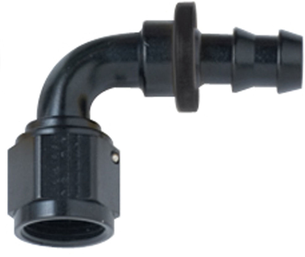 Hose Fitting #12 90 Deg Push Lock Black - 209012BL