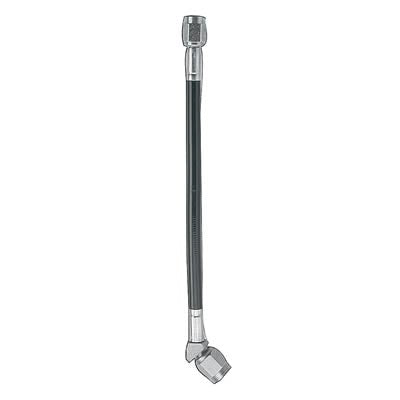 3an Black Covered PTFE Hose 16in OAL Str/45 Deg - 342016