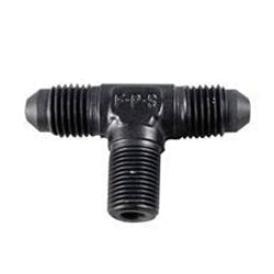 10an Male Tee w/ 1/2 MPT On the Side - Black - 482510BL