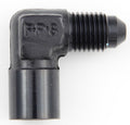 #4 Male x 1/8 FPT 90 Deg Gauge Adapter Inline - 495023BL