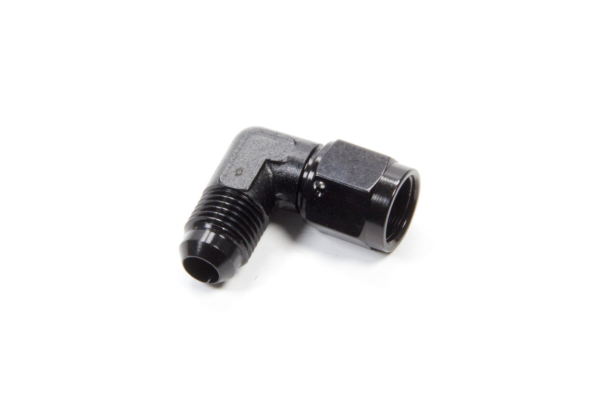 #6 Female Swivel to Male 90 Degree Fitting Black - 498103BL