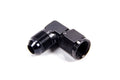 #8 Female Swivel to Male 90 Degree Fitting Black - 498104BL