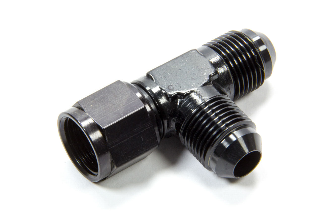#8 On The Run T-Fitting w/Female Swivel Black - 498304BL