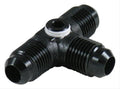 6an Male Tee Fitting w/ 1/8 FPT Port Black - 997406BL