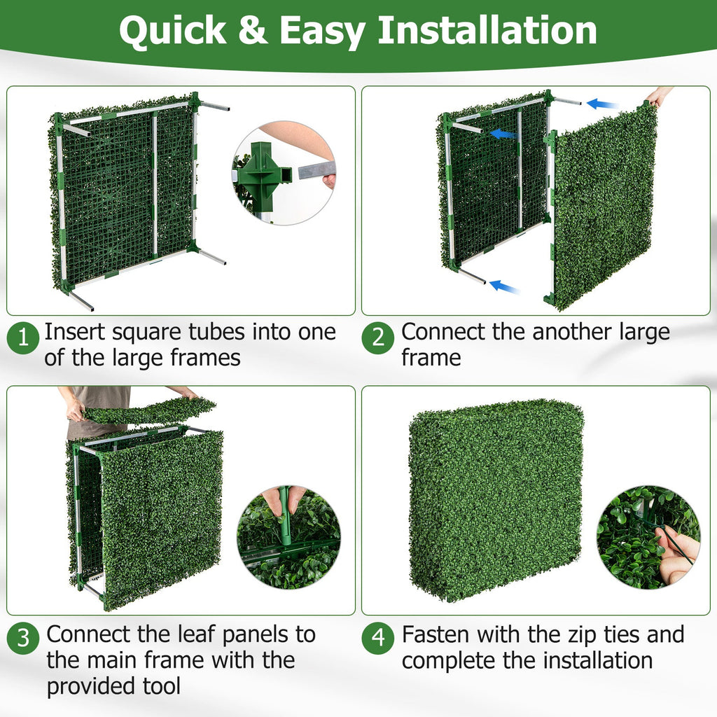 Faux Greenery Room Divider Decorative Privacy Screen Fence Hedge Wall