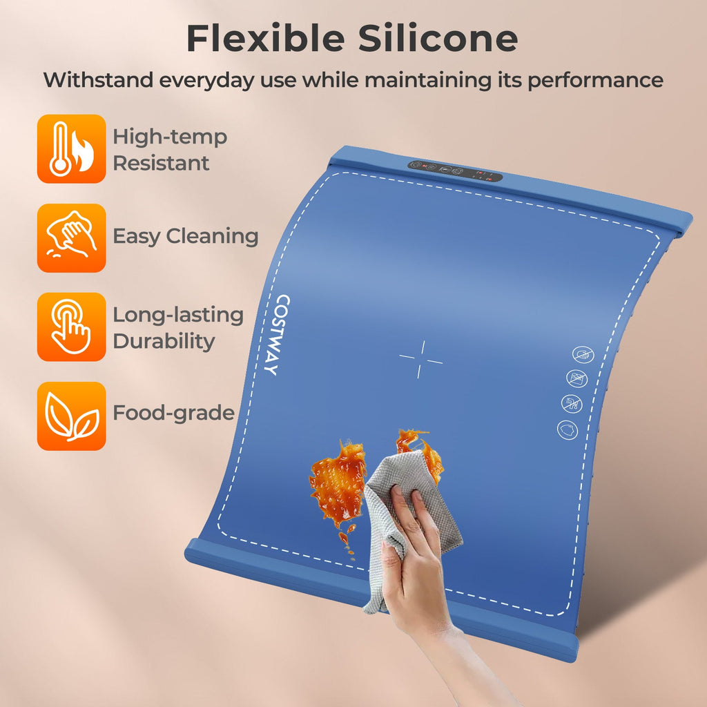 Food Warming Mat Rollable and Portable Electric Warming Tray with Fasting Heating